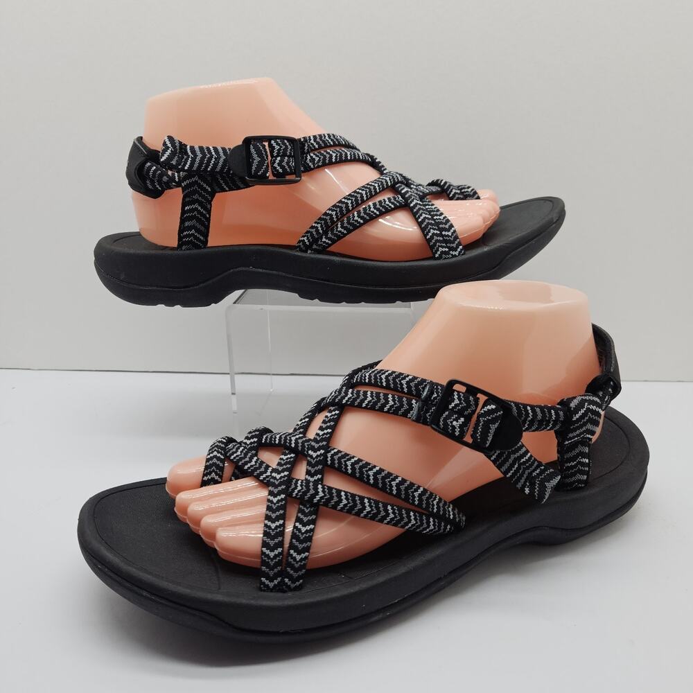 Viakix Samara Strappy Toe Loop Sport Sandals Womens 10 Adjustable Walking Outdoo